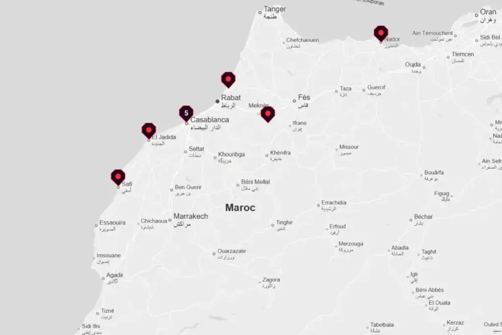 Réseau MG au Maroc : les 10 points de vente et de service